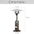 BALI OUTDOORS Portable Patio Heater, Outdoor Propane Table Top Heater, Bronze