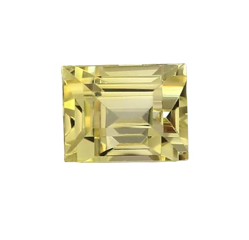 Saphir jaune de Ceylan rectangulaire 9x7mm pour création de bague