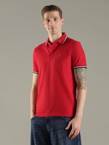 Image of Tommy Hilfiger Men Polo Cotton Regular Fit Shirt