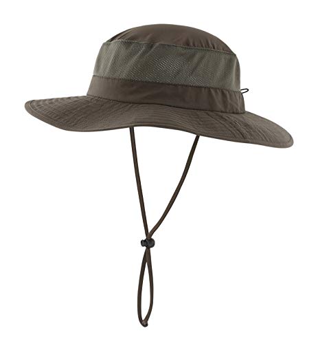 Home Prefer Outdoor UPF50+ Mesh Sun Hat Wide Brim Fishing Hat with Neck Flap Sun Hat for Men Women