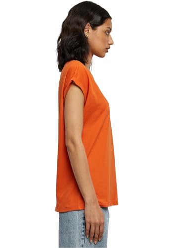 Urban Classics Ladies Extended Shoulder Tee, Camiseta Mujer, Rust Orange, M