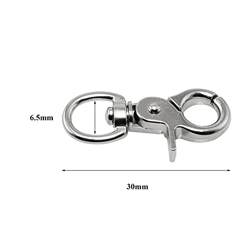Heyous 4Pcs Zinc Alloy Trigger Snap Hooks, 30X10Mm 360 Degree Swivel Spring Buckle Metal Swivel Clips Heavy Duty Snaps Hook For Webbing, Straps, Wires, Cords, Pet Collars, Leather Belt Etc. #TOP2
