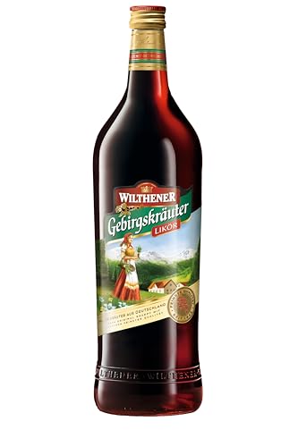 WILTHENER Gebirgskräuter I Herzhafter milder Kräuterlikör I 30% vol. I 1 0 l