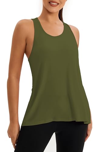 Bestisun Women Racerback Sleeveless Workout Tank Tops Split Back Athletic Yoga Shirts4