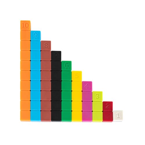 Miniland Multicolour Math Rods Set for initiation to mathematical logic. Made in Spain. Includes 4 sets from 1 to 10 based on the Cuisenaire method - Image 2