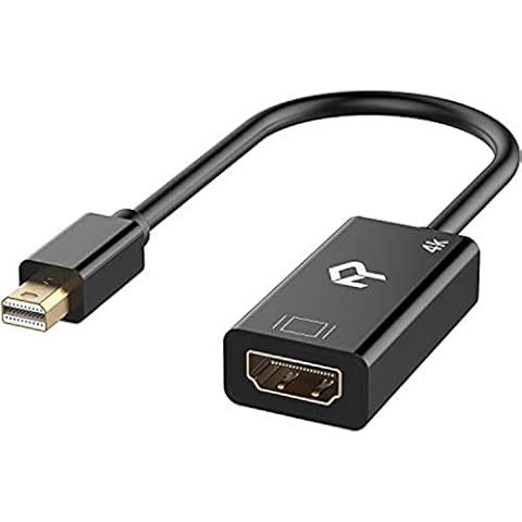 Rankie Mini DisplayPort (Mini DP) (Thunderbolt) to HDMI Adapter, Black Cover