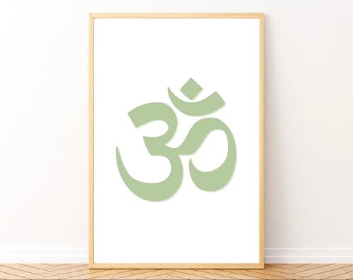 Image of Gamya Spiritual Big Aesthetic Framed Meditation Affirmation Motivational Posters For Living Room, Bedroom Office Wall Decor, Dopamine art /Girls Boys Gift Item (13x19 Inches) (Meditation Trio (B))