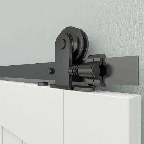 WOLFBIRD 5.5FT/167CM Herraje para Puerta Corredera Kit de Accesorios para Puertas Correderas, Kit de una Sola Puerta