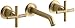 KOHLER K-T14413-3-BGD Purist Two-Handle Wall-Mount Lavatory Faucet Trim with 6-1/4" Spout and Cross Handles, Less Drain, Valve Not Included, Vibrant Moderne Brushed Gold