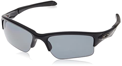 Oakley Men's OO9200 Quarter Jacket Rectangular Sunglasses, Matte Black/Grey Polarized, 61 mm