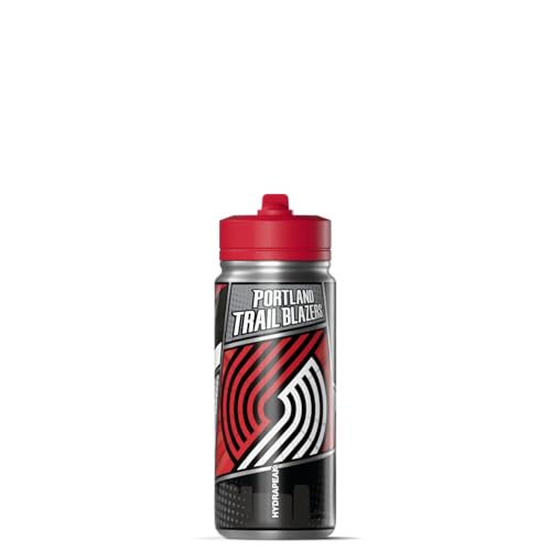 Hydrapeak NBA Officially Licensed Portland Trail Blazers 20oz Comic Style Stainless Steel Water Bottle with Straw Lid, Leakproof Insulated Sports Bottle for Kids, Teens, Adults & Fans