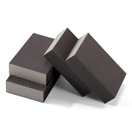 Extra Fine (400 Grit) Manual Sanding Sponge Sheet Kitchen Polishing Grinding Abrasive Sponge Block...