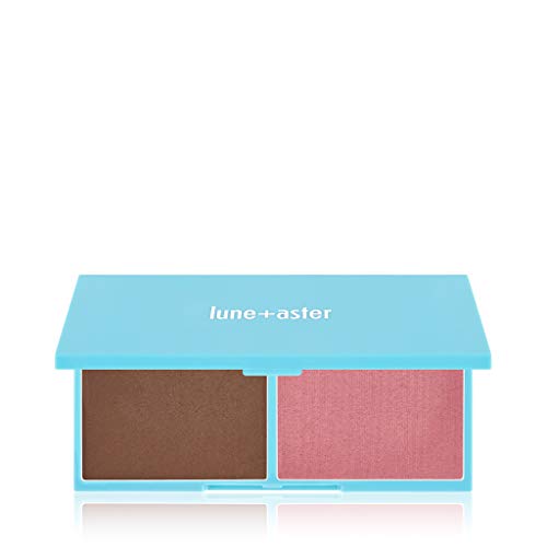 Lune+Aster Sunset Bronzer & Blush Palette - Bronzer and blush duo creates a natural, glistening glow