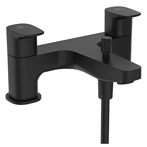 Ideal Standard Ceraplan Dual Control Bath Shower Mixer with Shower Set, BD265XG, Silk Black - Image 2