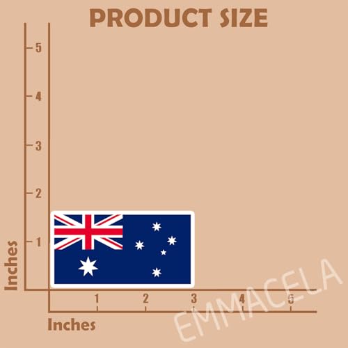 Image of (3PCS) Australia Flag stickers, Countries Flag Stickers - Waterproof Vinyl Decals For Laptops, Tumblers, Water Bottles, Books, Scrapbooks, Size 3 x 1.7 Inch