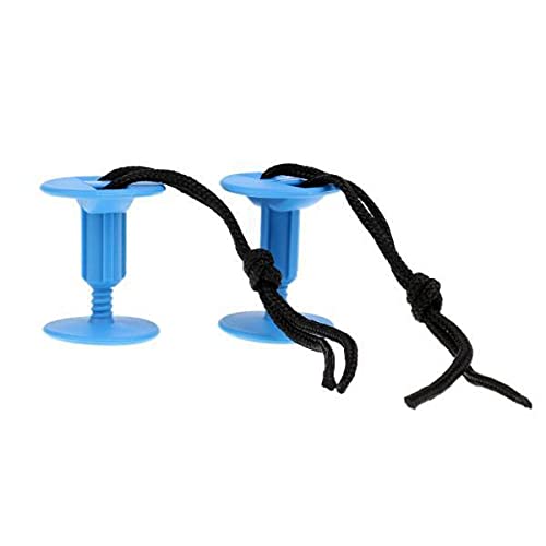 2x2 Pieces Bodyboard Surfboard Leash Plugs with Cords Strings Blu...