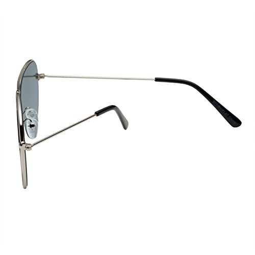 grinderPUNCH Mirrored Flat Lens Classic Teardrop Metal Aviator Sunglasses3