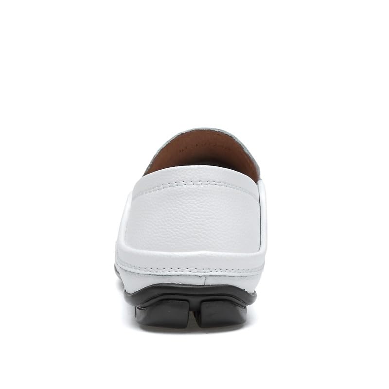 Men's Loafers Shoes Solid Color Round Toe Leather Loafers Slip Resistant Lightweight Flexible Wedding Casual Slip-on4