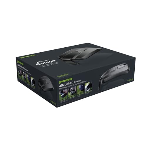Image of Greenworks Garage for AiMowbot C10Z /C20 /C20Z /C30Z /G20AWD /G20AWDX, Clip-and-Go Easy Setup, Clear View Window, Smart Storage Tray