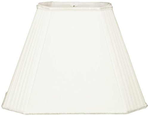 Royal Designs, Inc rectangular Empire W plisada corte esquinas funda pantalla w escalonada pleats- blanco (9 x 7.5) X (18 x 12) X13
