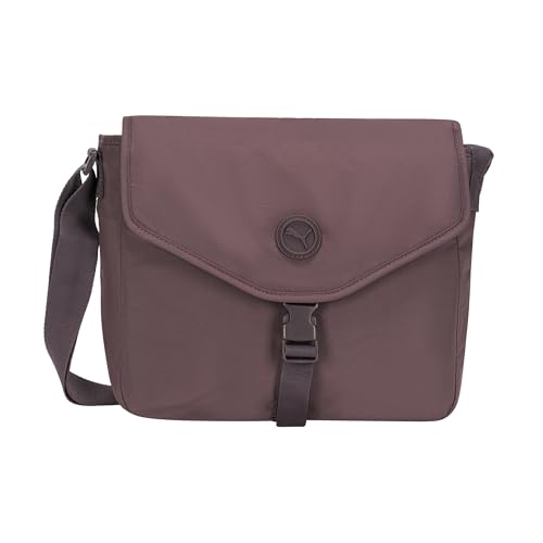 PUMA Transit Crossbody Bag Lightweight Nylon for Daily Use with Adjustable Strap Raisin