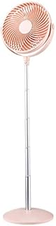 wentylatory stojące, wentylator podłogowy USB przenośny wieżowy składany wentylator, bezprzewodowy wentylator chłodzący do biura, wentylator do szybkiego ładowania biurka, 3 poziomy prędkości, idealny do domu, biura i sypialni (różowy)