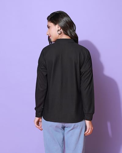 Image of Zilcon Womens Waffle (Cotton) Color Block Fashion Long Sleeve Crew Neck Spring Summer Winter Casual Loose T Shirts Tops
