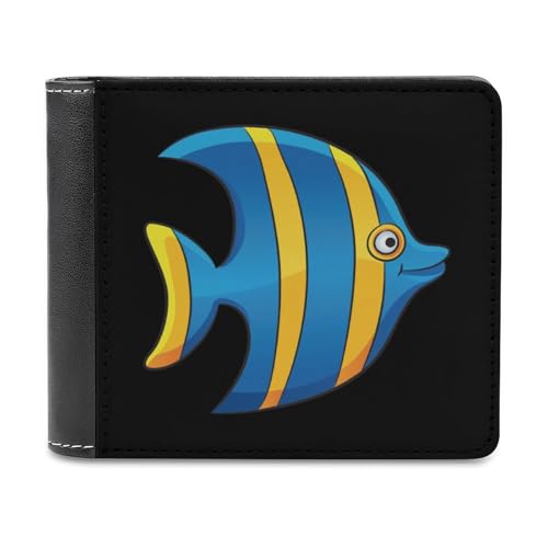 Beautifuls Tropical Fish Fashion Bifold Wallets for Men Women Slim & Thin Credit Card Holder Wallet Purse