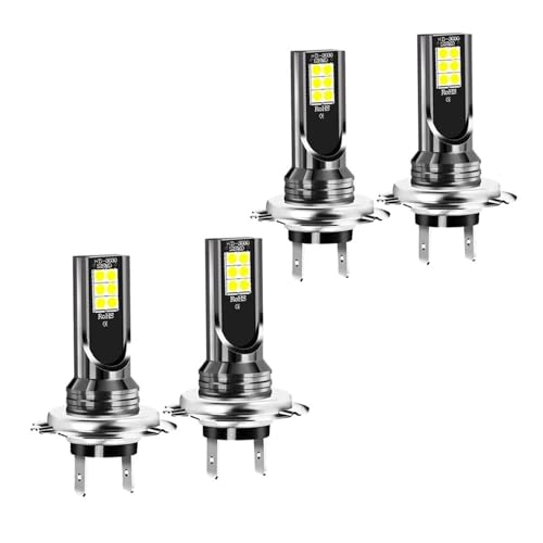 NCTPICLC Faros Luces Delanteras 2 Bombillas LED H7 Para Faros Delanteros De Coche, Superbrillantes, Para E46, E39, E90, E36, E60, E34, F30 Y F10 Faros Faro(4PC)