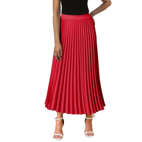 Jupe midi trapèze femme mousseline plissée pour grande occasion