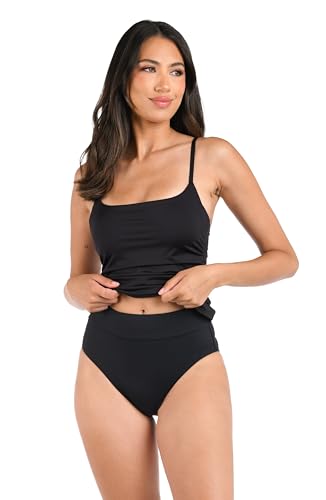 La Blanca Women's Standard Island Goddess Cinch Back High Waist Bottom3