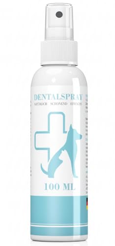 Dentalspray für Hunde & Katzen – Effektiv gegen Zahnbelag & Zahnstein – 100% natürlich & erfrischend - Hilft bei Mundgeruch – Zahnpﬂege & Reinigung ganz ohne Bürste für strahlend weiße Zähne