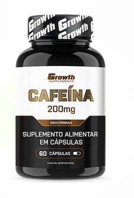 Cafeína 200mg 60 caps - Growth Supplements