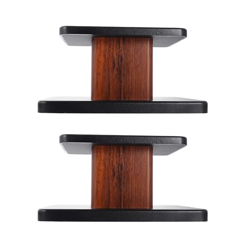 Soporte para altavoz de escritorio de cuero PVC con base antideslizante