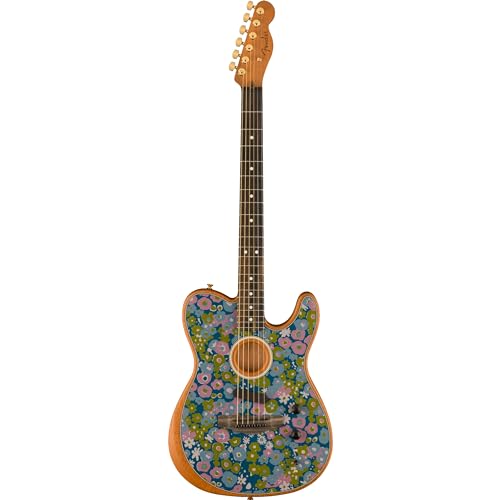  Fender American Acoustasonic Telecaster Blue Flower - Chitarra acustica