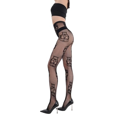 Image of Womens Suspender Pantyhose High Waist Fishnet Tights Fishnet Stockings Thigh High Stockings