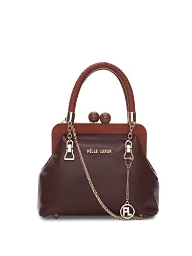 Petit sac à main en cuir marron Hemptine pour femme taille SMALL