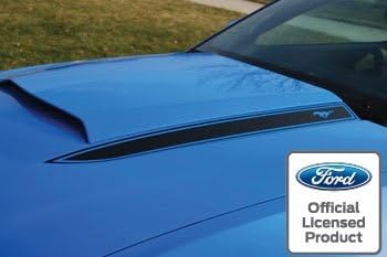Miniatura 2 de Decal Mods Hood Spears - Paquete de calcomanías gráficas compatibles con Ford Mustang Stripe - LOD Negro (brillante) -CB (se adapta a 2010-2012)