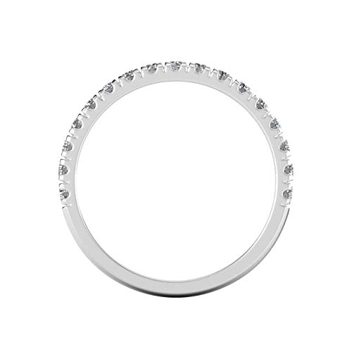 1/2 Carat TW Stackable Women's Diamond Wedding Band in 10k White Gold4
