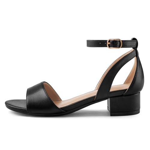 Image of K KomForme Girls Chunky Heel Ankle Strap Open Toe Dress Sandals