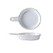 Yingm Ceramiczne naczynia do pieczenia 2 sztuki okrągła ceramiczna blacha do pieczenia z uchwytem dom taca na śniadanie taca na sałatkę do serwowania, kuchni, mikrofalówki (kolor: D, rozmiar: 22 x 3,5 cm)