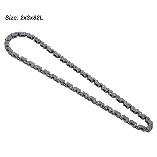 BOROCO Metrisch Standard Rollenkette 2x3x82L, Nockensteuerkette für Roller, Go Kart, ATV, UTV, Motorrad – 82 Glieder für GY6 50-80cc Motoren