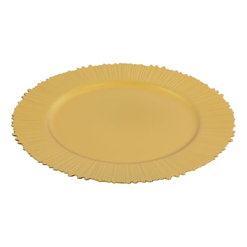 100 platos cargadores plásticos de 13 pulgadas dorados miniatura 6