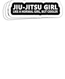 Jiu Jitsu Girl Funny Jiu Jitsu Girl Gift Decorations - 4x3 Vinyl Stickers, Laptop Decal, Water Bottle Sticker (Set of 3)
