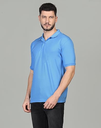 Image of INKKR Men's Casual Polo Neck Half Sleeve Solid T-Shirt (Pack-3)