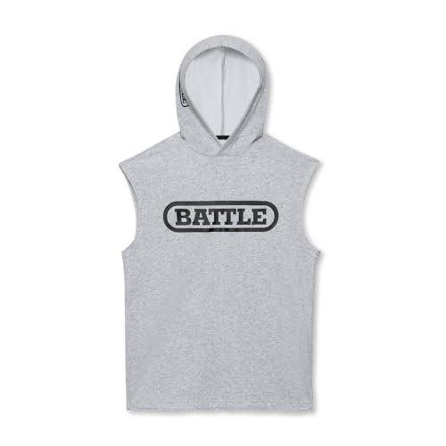 Battle Sports Sleeveless Mid-Weight Hoodie, Athletic Cut, 4-Way Stretch, Moisture Wicking