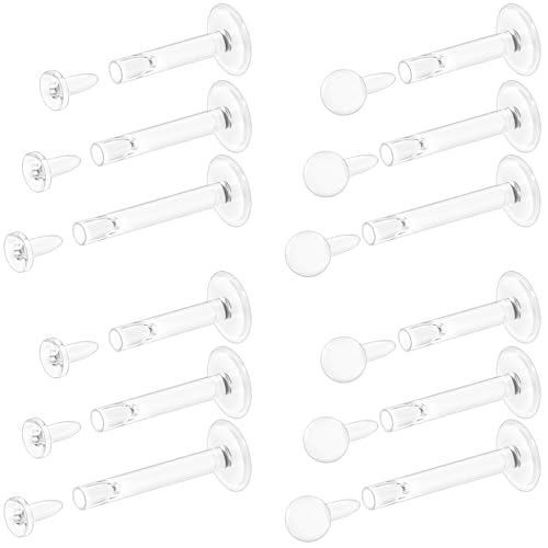 16G Flat Back Clear Earrings for Sports Nose Studs Silicone Plastic Tragus Conch Cartilage Earrings Retainers Monroe Medusa Lip Rings Stud Labret Piercing Jewelry for Work Surgery 6Mm -12Mm