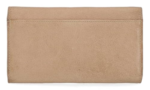 Harley-Davidson Men's Bar & Shield Washed Leather Tri-Fold Trucker Wallet, Brush4