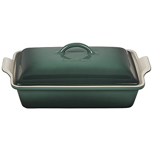 Image of Le Creuset Stoneware Covered Rectangular Casserole, 12 inch x 9 inch, Artichaut