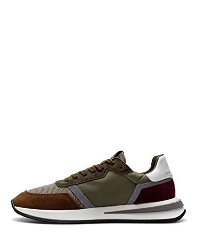  Philippe Model Scarpe Uomo Sneakers Paris TYLU W017 Gris Marron Verdi